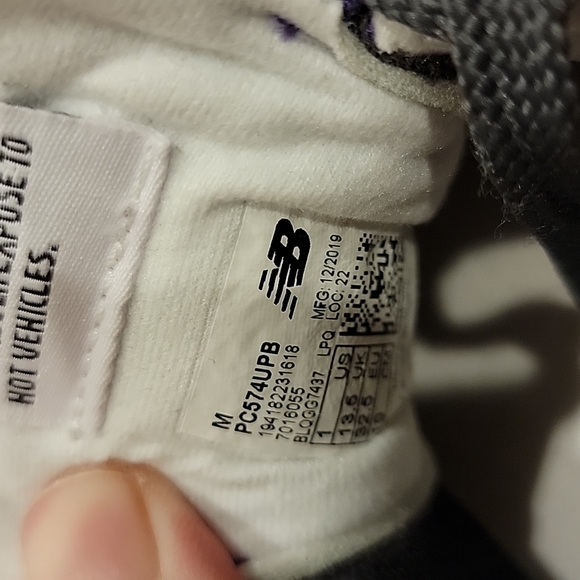 Girls 574 shadow logo lace up sneaker - Picture 8 of 8